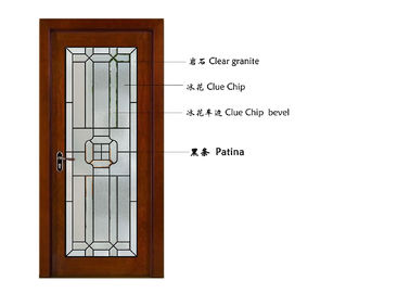 Fireproof Bevel Clear Sliding French Patio Doors , Safety French Glass Sliding Patio Doors