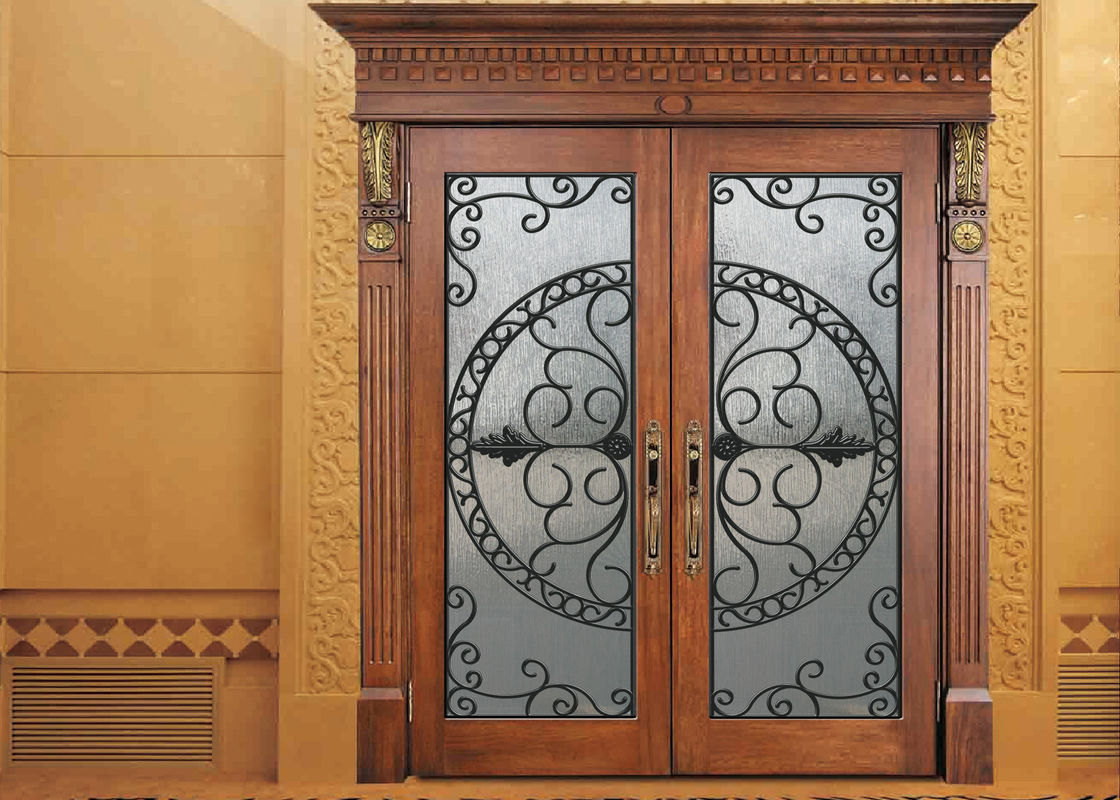 Glass Lowes Wrought Iron Entry Doors And Glass Agon Filled